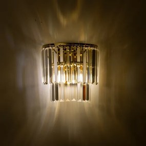 Brilagi - LED Fali kristály lámpa MOZART 2xE14/40W/230V arany
