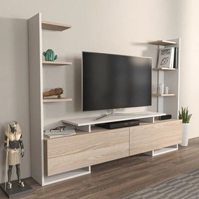 TV szekrény Ava - White, Oak