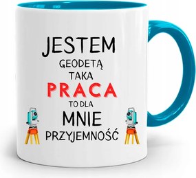 Kék Bögre Földmérőnek Nekem Öröm nyomott mintával