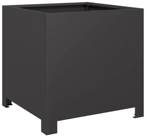 vidaXL 2 db fekete acél kerti növénytartó 40 x 40 x 40 cm