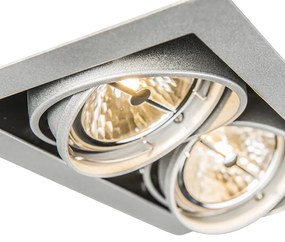 6 darabos süllyesztett spotlámpa készlet acél AR111 állítható 2-lámpás - Oneon