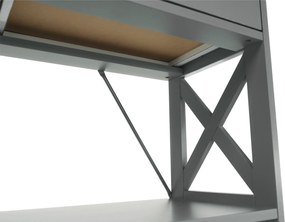 Konzolasztal, szürke, LOMIR
