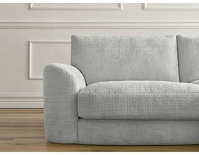 Világosszürke zsenília sarokkanapé (jobb oldali-heverő résszel) Leonore – Bobochic Paris