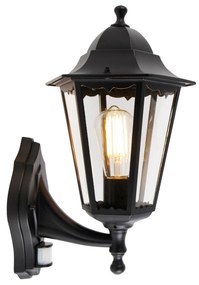 Kültéri fali lámpa fekete mozgásérzékelővel - Havana IP44