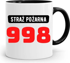 Bögre Fekete Ajándék Tűzoltónak Tűzoltóság fényképes nyomtatással