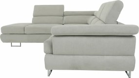 Ülőgarnitúra, világos szürke, szövet, balos, BUTON P