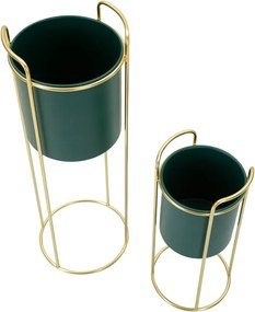 Fém kaspó szett 2 db-os ø 24 cm Grent Slim – Mauro Ferretti