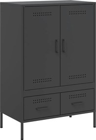 vidaXL fekete acél magasszekrény 68 x 39 x 101,5 cm