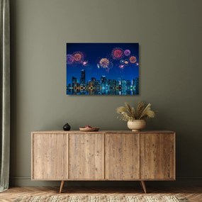 Kép - tűzijáték Miamiban (üvegen) (70x50 cm)
