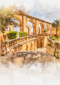 Poszter 21x29,7cm Barrakka felsĆ kertje VallettĂĄban, Assaf Frank