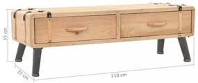 tömör fenyőfa TV-szekrény 110 x 33 x 35 cm