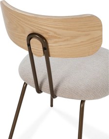 Bézs-natúr színű kárpitozott étkezőszék Olimpia – MOME