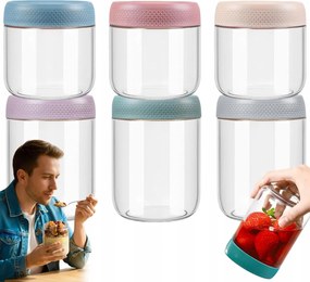 Ételtároló tégelyek 6db 350ML/480ML