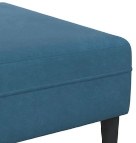 Bársony Kanapé párnával 3 pcs Kék 208 cm Bársony