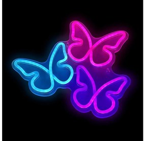 2Kids Toys - LED Neon fali dekoráció LED/5W/USB pillangók