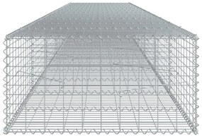 horganyzott vas gabion kosár fedéllel 600 x 100 x 50 cm