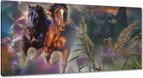 Vászonkép 115x55 Galoppozó lovak Ló