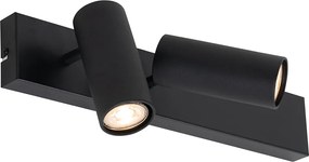 Okos mennyezeti spotlámpa fekete 2-lámpás állítható 2 Wifi GU10 50mm-rel - Renna