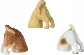 Dekorációs figura Kutya fejjel az alján dekoráció 11x18x18cm