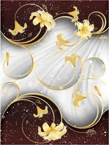 Fotótapéta Liliomok Orchideák Virágok Absztrakt Elegancia 206x275 +ragasztó