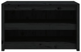 fekete tömör fenyőfa kültéri konyhaszekrény 106x55x64 cm