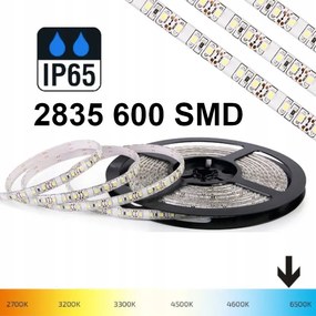 Led Szalag Vízálló IP65 Hideg Fehér 12V 600 Led