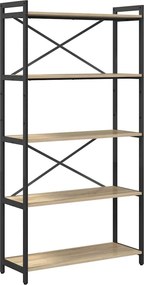 vidaXL Könyvespolc Sonoma tölgy 80 x 30 x 155 cm Faanyag