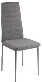 Montilla 4 személyes étkezőszett Coleta székekkel, Fehér - Szürke szövet N