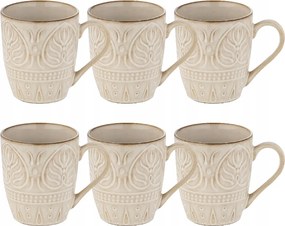 Bögre Szett Kávéscsésze Füllel Porcelán Tea 400ML 6DB-OS Szett