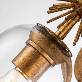 Quoizel STARING-2WB-DG-CLEAR - Fali lámpatest STARING 2xE27/40W/230V rézszínű