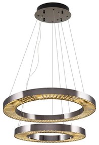 LED csillár kábellel JESI LED/140W/230V 3000K átm. 100 cm ezüstszínű