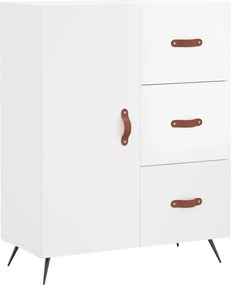 vidaXL magasfényű fehér szerelt fa tálalószekrény 69,5 x 34 x 90 cm