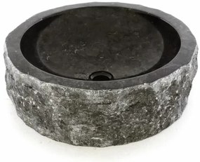 DIVERO Mosdókagyló márvány Black Ø47