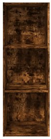 füstös tölgy színű szerelt fa könyvszekrény 40 x 30 x 114 cm