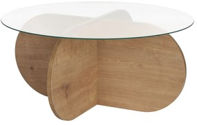 Dohányzóasztal Aeris - Sapphire Oak, Transparent