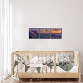 Kép naplementekor, Mt. blanc (órával) (90x30 cm)