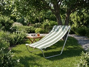 Összecsukható tengerparti napozóágy SAND, világoszöld csíkos
