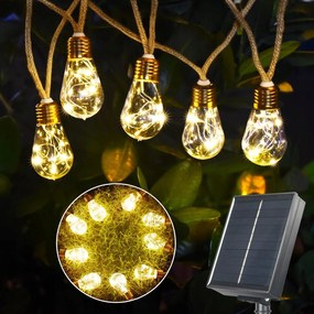 DeepDream Dekoratív fénylánc, napelemes, 18 lámpa, 9.8 méter