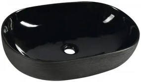 PRIORI kerámiamosdó, 60x40 cm, fekete (PI031)