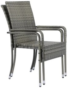 Juskys Yoro rattan székek 2 darabos - szürke