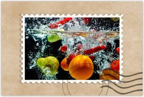 Poszterek 60x40 Gyümölcsök és zöldségek a vízben