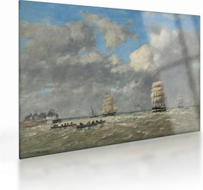 Üveg kép - Eugène Boudin, Le Havre, reprodukciók (70x50 cm)