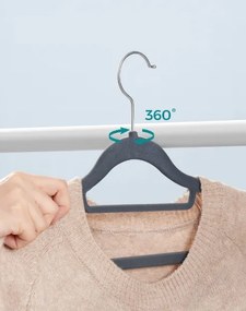 Vállfa szürke velúrral, 20 db