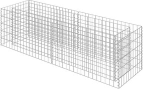 vidaXL horganyzott acél gabion magaságyás 180 x 50 x 50 cm