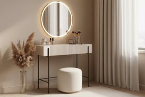 Malmi fésülködőasztal fiókokkal 100 cm - kasmír / fekete lábak