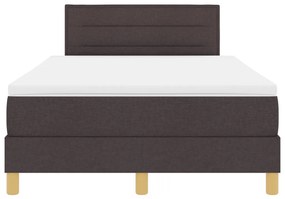 Box Spring Ágy Matraccal Sötétbarna 120x200 cm Szövet