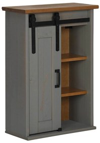 HALDEN szürke fenyőfa akasztószekrény tolóajtóval 49x22,5x70 cm