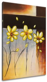 Gario Kézzel festett kép Sárga virágocskák Méret: 70 x 100 cm