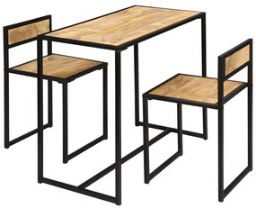 3-részes tömör mangófa étkezőszett