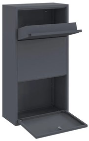 Csomagdoboz Antracit 44x22x82 cm Fém